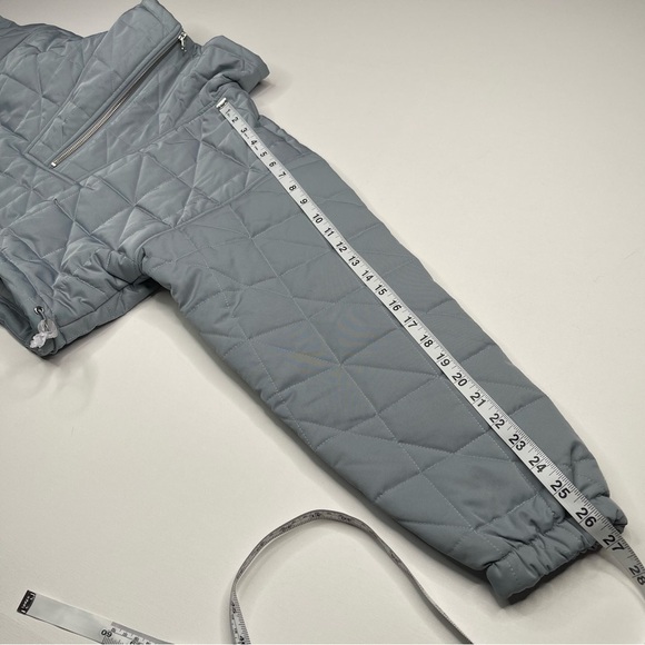 L'ACADEMIE Quinn Cropped Pullover Jacket Puffer Blue Street Date Winter Fall New - Picture 11 of 14
